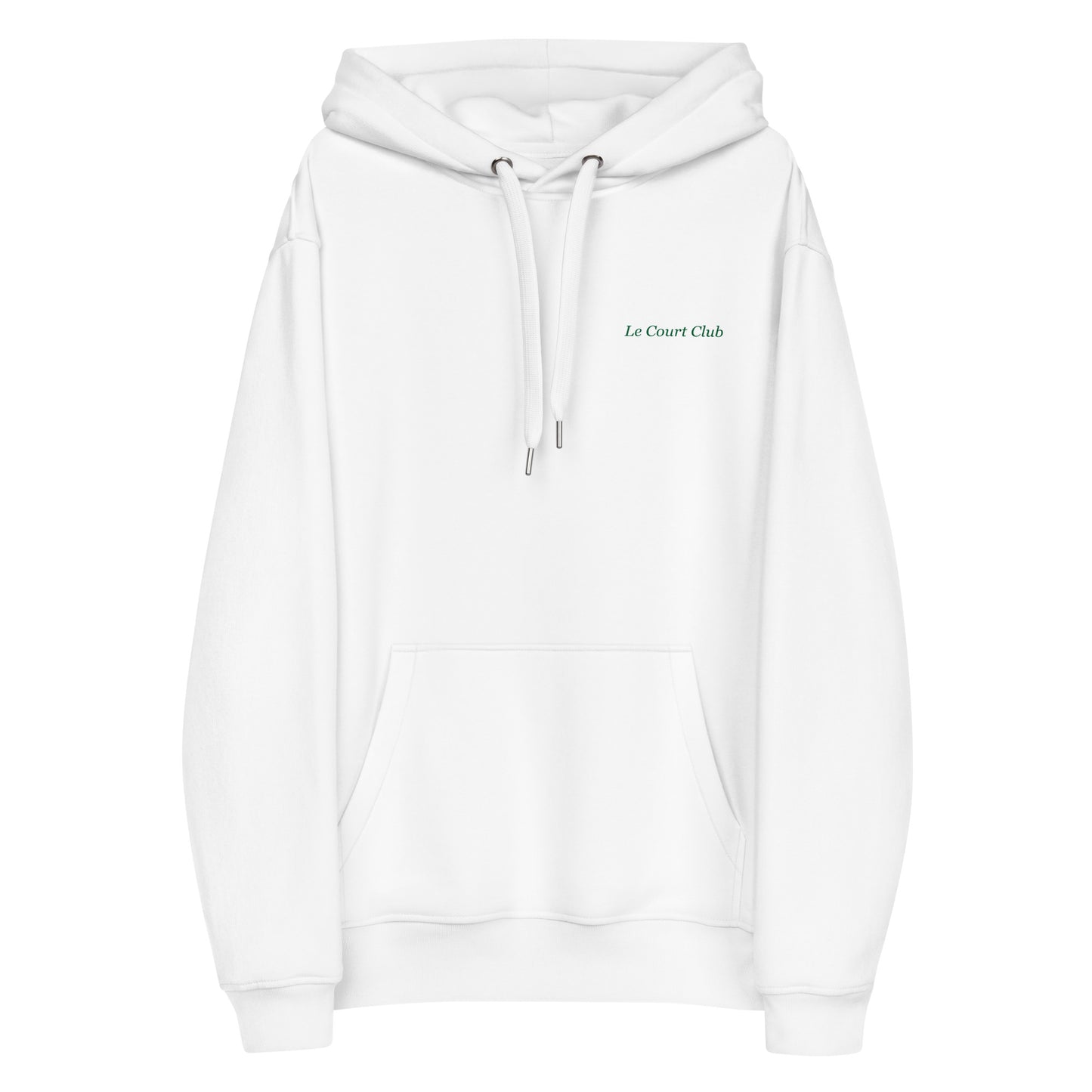 white organic hoodie