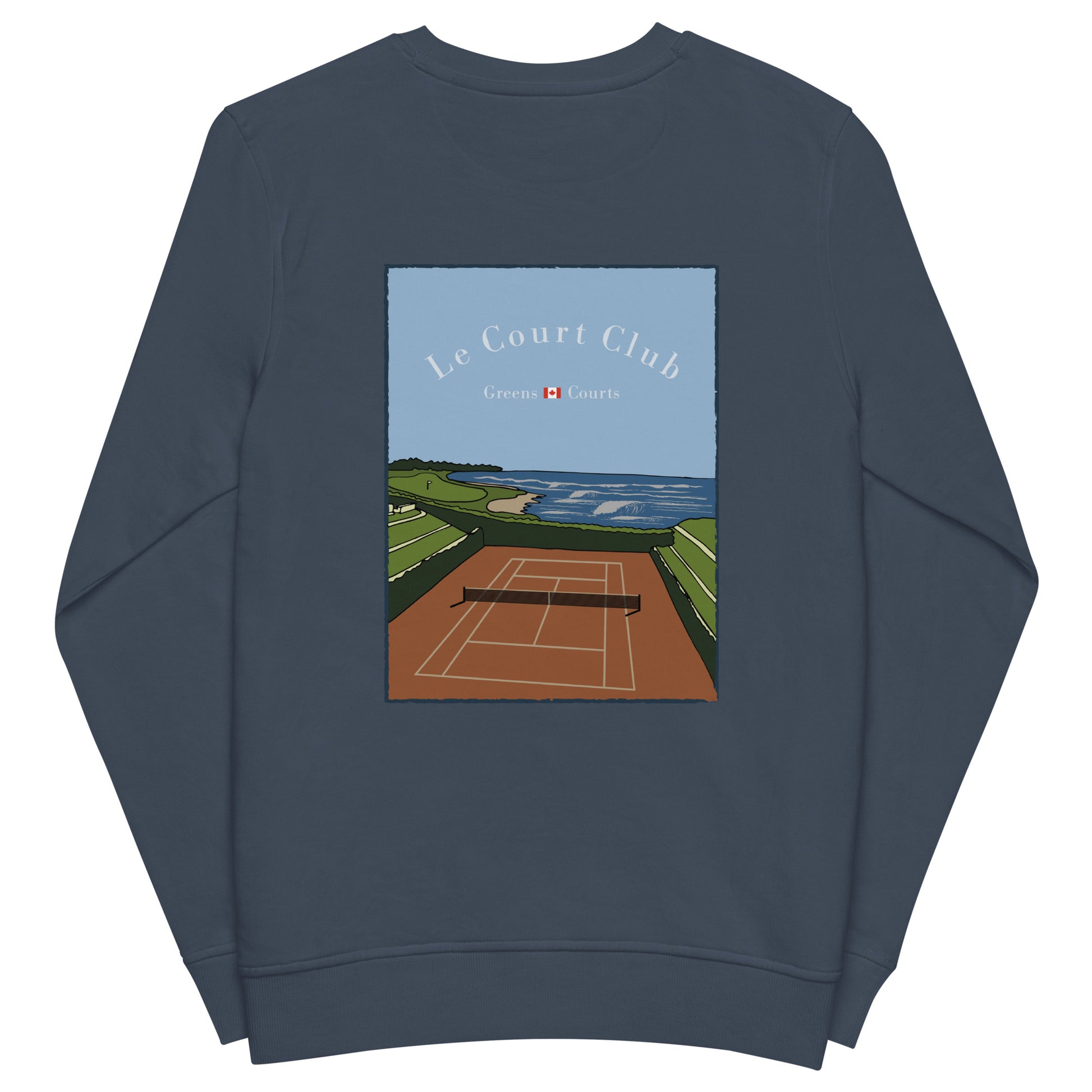 organic blue sweater of canada tennis
