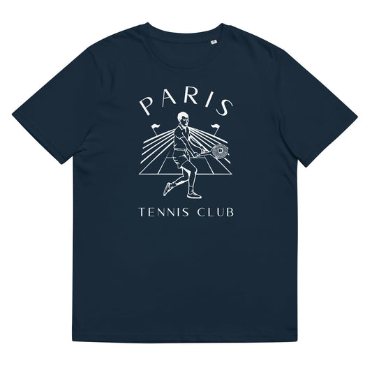 Paris Tennis Club Organic Blue Tee Tee Le Court Club